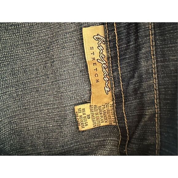 Finejeans Women's Dark Denim Blue Stretch Distressed Denim Jacket Size 30 - Picture 8 of 11